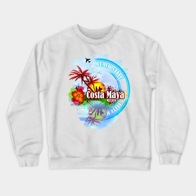 Costa Maya Mexico Crewneck Sweatshirt by dejava